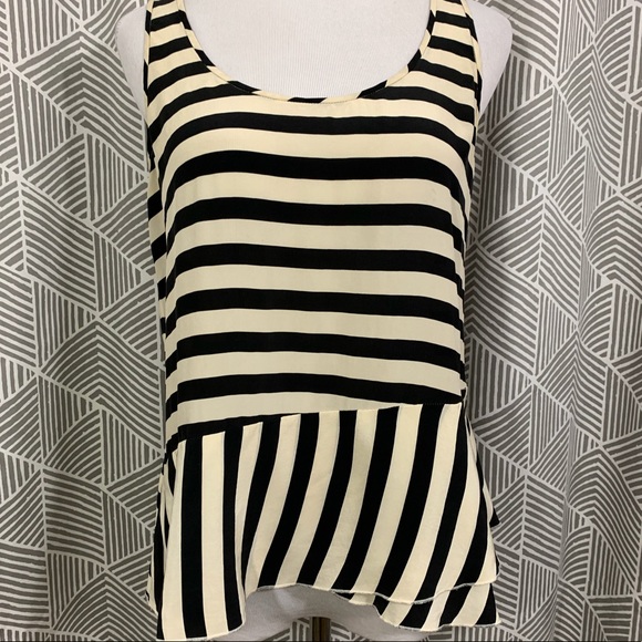 J. Crew Tops - J. Crew 100% Silk Striped Tank